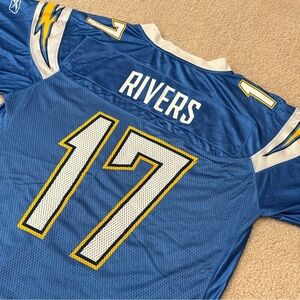 Philip Rivers San Diego Chargers Jersey #17 Powder Blue Reebok Mens M Stitched